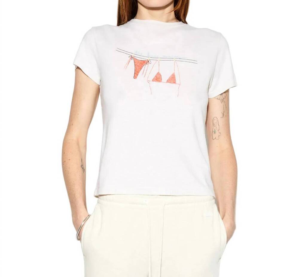 NEW RE/DONE classic bare minimum tee in vintage white